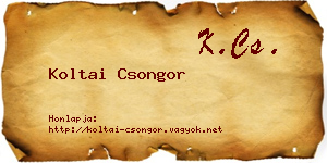 Koltai Csongor névjegykártya