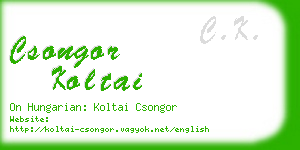 csongor koltai business card